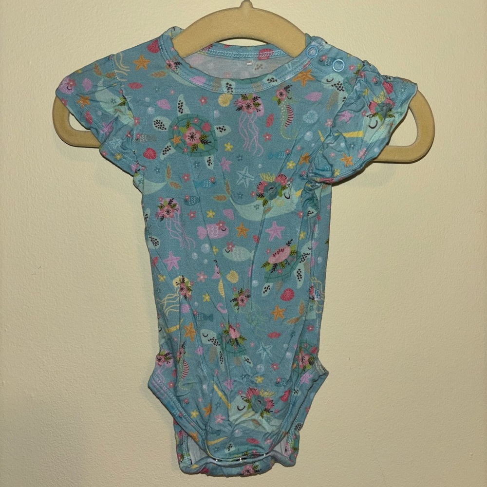 Posh Peanut Baby Girl Ruffled Bodysuit Onesie